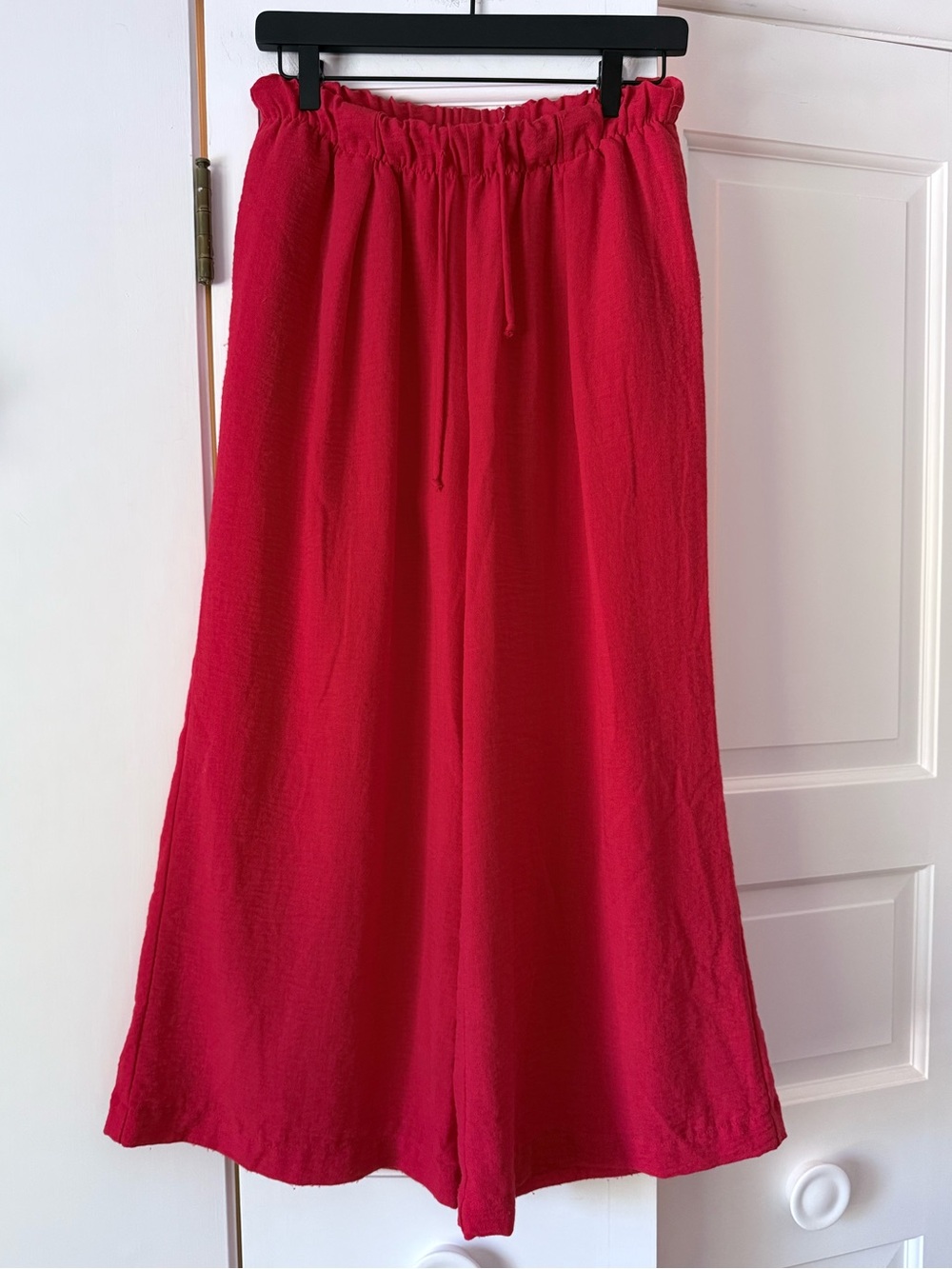 Double Zero Red Wide Leg Paperbag Waist Palazzo Pants Small